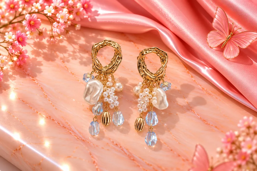 COLGANTES BLANCOS/DORADOS/CELESTES