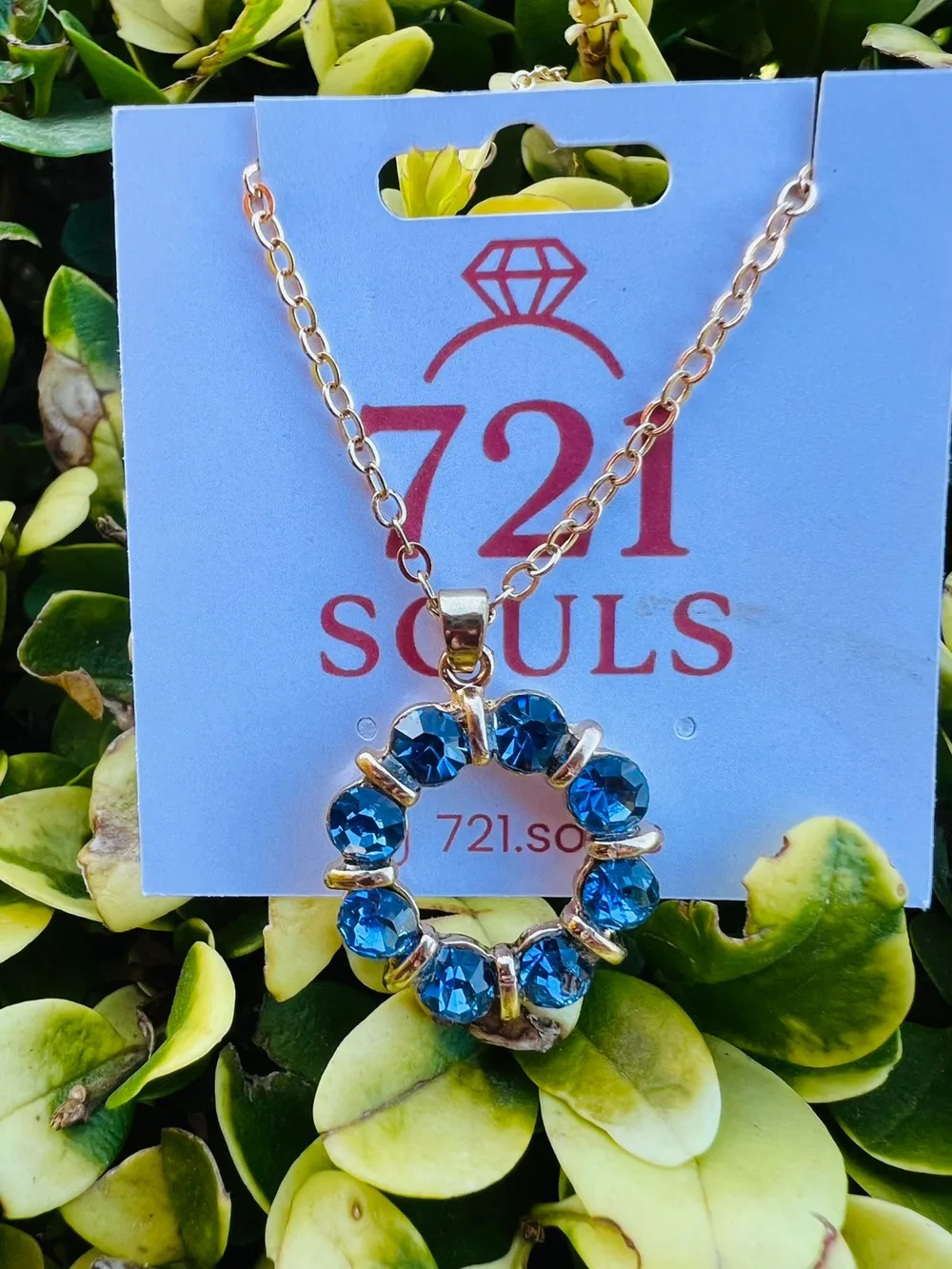 COLLAR CIRCULO CIRCONES AZULES