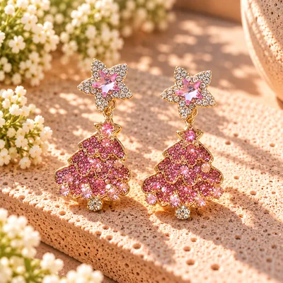 ARBOLITO-ESTRELLAS CIRCONES ROSADOS-BLANCOS